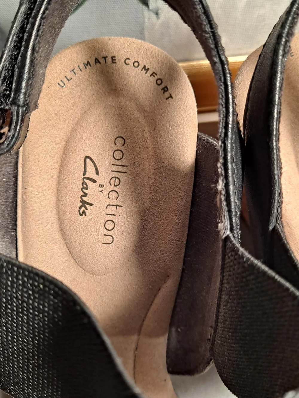 Clarks Black Lafley Lily Wedge Slingback Sandals - Ultimate Comfortable Everyday